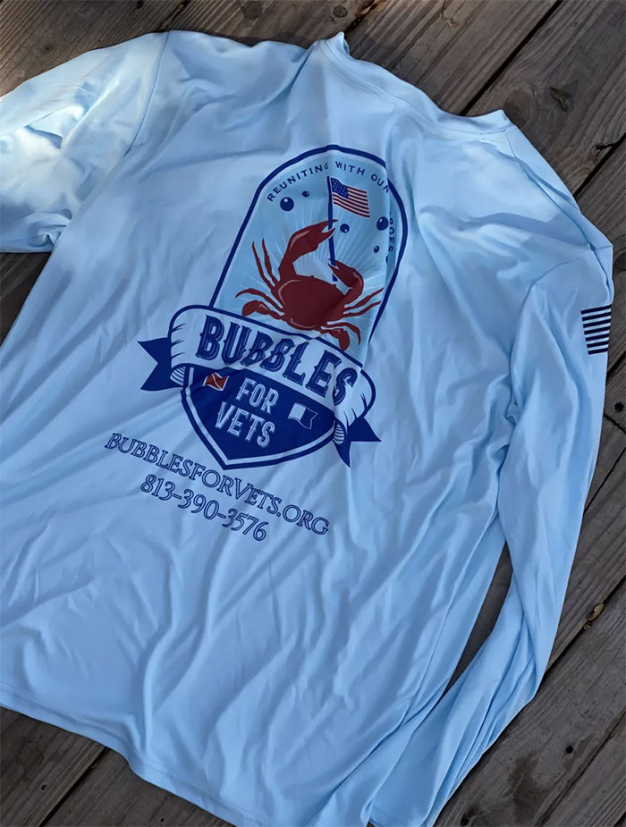 Bubbles for Vets UV Shirts
